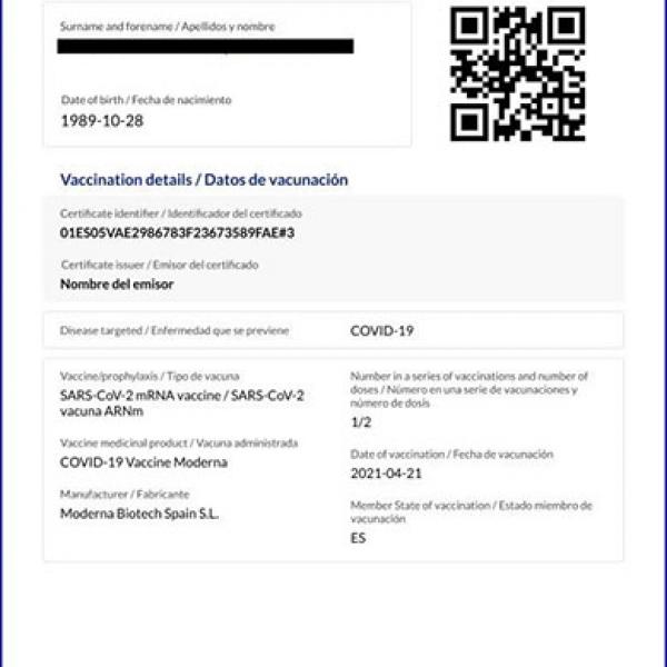 certificados covid