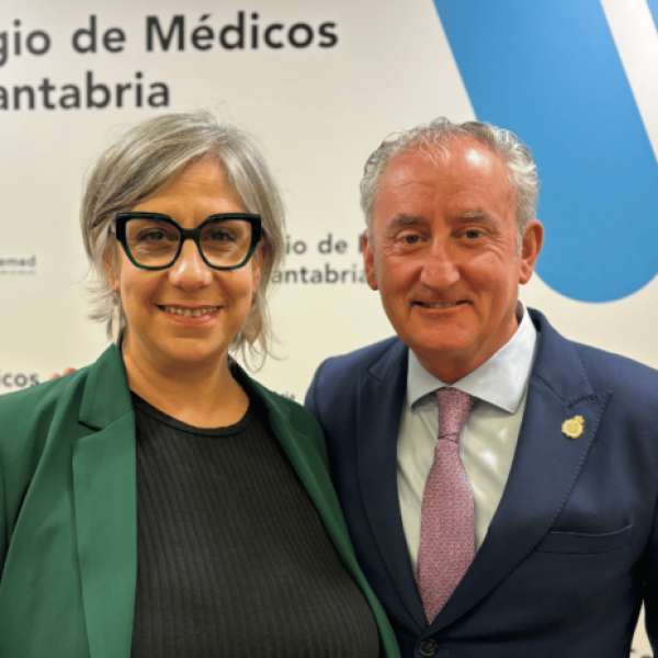 Zaida Arteta, pdta. CONFEMEL, y Tomás Cobo, pdte. OMC